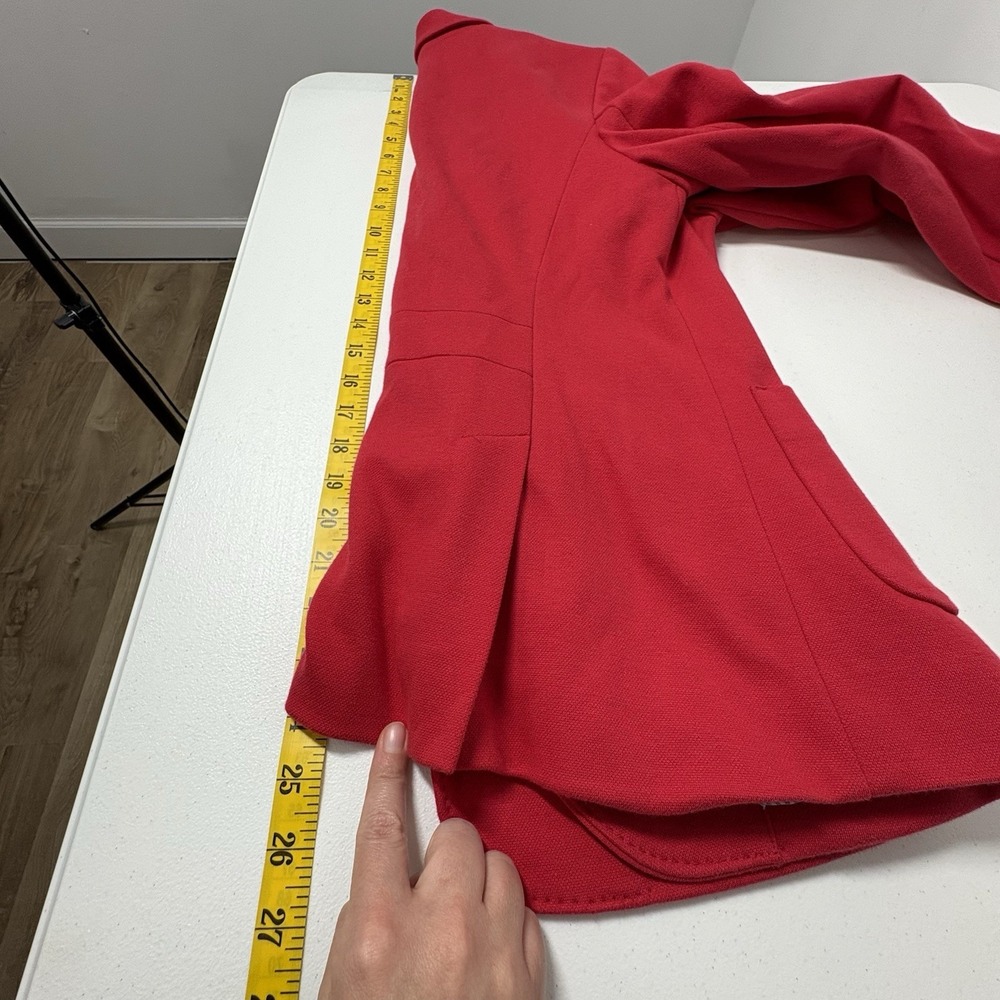 Talbots Women Aberdeen Blazer Jacket Size 12P Red Button Up Office Career Pocket - Picture 10 of 11